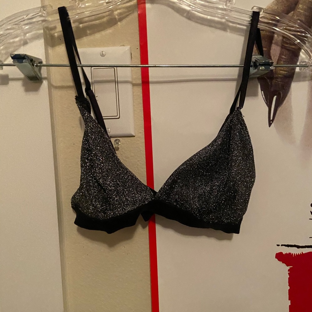black sparkly bra